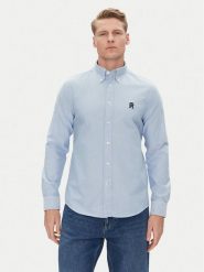 Tommy Hilfiger Koszula Heritage MW0MW39235 Błękitny Regular Fit. Niebieskie koszule męskie Tommy Hilfiger, l, bez wzorów, z bawełny, bez kołnierzyka, bez ramiączek. Za 249.99 zł.