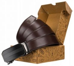 Pasek skórzany Peterson [DH] PTN AB35-03 brązowy. Brązowe paski męskie Peterson, ze skóry, eleganckie. Za 72.00 zł.