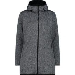 Płaszcz damski turystyczne CMP 34H2556. Szare płaszcze damskie CMP, bez wzorów, z dzianiny, sportowe, bez kołnierzyka, bez kaptura. Za 338.90 zł.