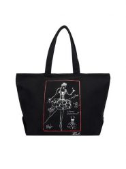 KARL LAGERFELD Torebka B3W50060 Czarny. Czarne shopperki damskie KARL LAGERFELD, bez wzorów, z materiału, bez dodatków. Za 339.99 zł.