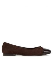 Tory Burch Baleriny Cap-Toe Ballet 169866 Brązowy. Brązowe balerinki damskie Tory Burch, bez wzorów, ze skóry, bez obcasa, bez zapięcia. Za 1,489.00 zł.