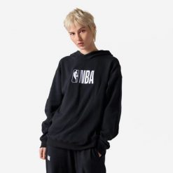 Bluza z kapturem do koszykówki unisex Tarmak NBA. Czarne bluzy damskie KIPSTA, l, bez wzorów, z bawełny, biznesowe, bez ramiączek, z kapturem. Za 179.99 zł.