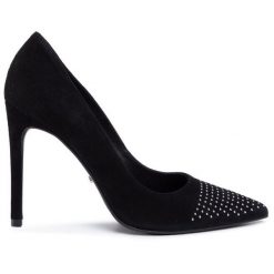 Szpilki GINO ROSSI. Czarne szpilki damskie Gino Rossi, bez wzorów, bez obcasa, na szpilce, bez zapięcia. Za 349.99 zł.
