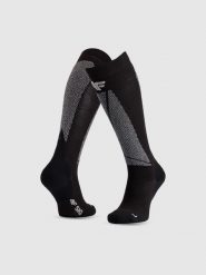4F Skarpety narciarskie z wełną merino męskie - czarne 39-42. Czarne skarpety męskie 4F, bez wzorów, prążkowane. Za 99.99 zł.