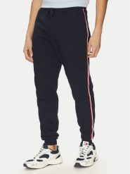 Tommy Hilfiger Spodnie dresowe Global Stripe MW0MW38696 Granatowy Regular Fit. Niebieskie spodnie sportowe męskie Tommy Hilfiger, m, bez wzorów, z bawełny. Za 579.99 zł.