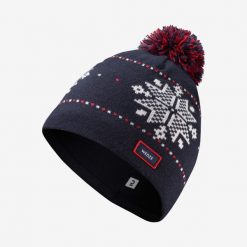 Czapka narciarska dla dorosłych Wedze Jacquard. Białe czapki damskie WED'ZE, na zimę, bez wzorów, z elastanu. Za 49.99 zł.