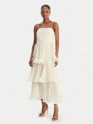 Guess Sukienka koktajlowa W6GKA GW2584 Écru Regular Fit. Sukienki damskie Guess, z aplikacjami, z syntetyku, wizytowe, bez kołnierzyka, bez ramiączek. Za 954.99 zł.