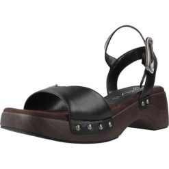 Sandały UNISA INCA GRA Czarny. Czarne sandały damskie Unisa, bez wzorów, ze skóry, bez obcasa, bez zapięcia. Za 354.99 zł.