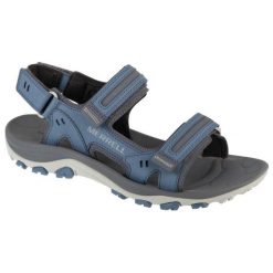 Sandały Merrell Huntington Sport Convert Sandal J038037 niebieskie. Niebieskie sandały męskie bez wzorów, z gumy, sportowe, bez zapięcia. W wyprzedaży za 449.89 zł.