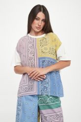 T-shirt damski jedwabny Pampas WEEKEND MAX MARA. T-shirty damskie Weekend Max Mara, s, bez wzorów, z jedwabiu, bez kołnierzyka, bez ramiączek. Za 579.00 zł.