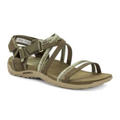 Sandały damskie Merrell Terran 3 Cush Lattice. Zielone sandały damskie Merrell, bez wzorów, bez obcasa, bez zapięcia. Za 229.99 zł.