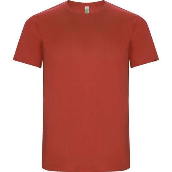 Męska Koszulka Sportowa Imola Z Krótkim Rękawem. Czerwone koszulki sportowe męskie ROLY, m, bez wzorów, bez ramiączek, trekkingowe. Za 34.99 zł.