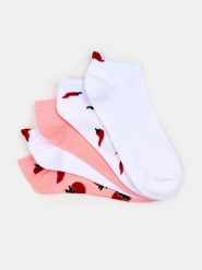 Bawełniane skarpetki z nadrukiem papryczek i pomidorów 5 pack - wielobarwny. Skarpetki damskie Sinsay, bez wzorów, z bawełny. Za 12.99 zł.