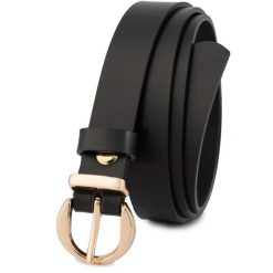 Pasek skórzany BELTIMORE r.100-115 cm O23 czarny. Czarne paski damskie bez wzorów. Za 49.90 zł.