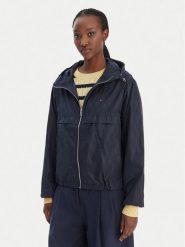 Tommy Hilfiger Kurtka przejściowa WW0WW48001 Granatowy Regular Fit. Niebieskie kurtki damskie Tommy Hilfiger, s, bez wzorów, z syntetyku, bez kaptura. Za 849.99 zł.