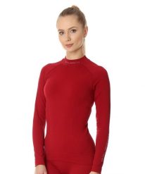 Bluza damska termoaktywna Brubeck EXTREME THERMO. Czerwone bluzy damskie Brubeck, s, bez wzorów, z dzianiny, klasyczne, bez ramiączek, bez kaptura. Za 174.79 zł.