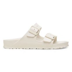 Klapki Birkenstock Arizona Eva 1027384 białe. Białe klapki damskie bez wzorów, z materiału, klasyczne, bez obcasa, bez zapięcia. Za 388.66 zł.