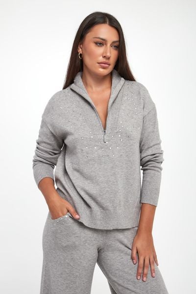 Sweter damski z kryształkami JOSEPH RIBKOFF. Swetry nierozpinane damskie Joseph Ribkoff, s, bez wzorów, bez kołnierzyka, bez ramiączek. Za 899.00 zł.