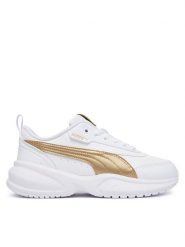 Puma Baleriny Cilia 2 Mode Metallic Glam 408272 01 Biały. Białe balerinki damskie Puma, bez wzorów, ze skóry, bez obcasa, bez zapięcia. Za 299.99 zł.