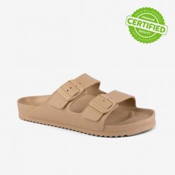 Klapki damskie Coqui. Brązowe klapki damskie Coqui, bez wzorów, bez obcasa, na płaskiej podeszwie, bez zapięcia. Za 125.99 zł.