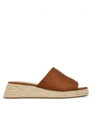 ONLY Shoes Klapki 15341286 Brązowy. Brązowe klapki damskie ONLY Shoes, bez wzorów, ze skóry, bez obcasa, bez zapięcia. Za 96.99 zł.