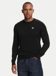 KARL LAGERFELD Sweter 655029 561398 Czarny Slim Fit. Czarne swetry męskie KARL LAGERFELD, m, bez wzorów, z bawełny, bez kołnierzyka, bez ramiączek. Za 769.99 zł.