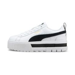 Buty do chodzenia damskie Puma MAYZE LTH. Białe obuwie sportowe damskie Puma, bez wzorów, z gumy, bez zapięcia, trekkingowe. Za 349.99 zł.