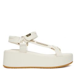 Sandały Liu Jo. Sandały damskie Liu Jo, bez wzorów, bez obcasa, na koturnie, bez zapięcia. Za 639.99 zł.