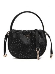 Guess Torebka Elsie Mini HWSR96 50750 Czarny. Czarne torebki do ręki damskie Guess, z aplikacjami, z materiału, bez dodatków. Za 589.99 zł.