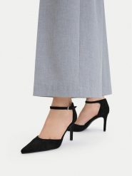 DeeZee Szpilki CEO-TS6391-01 Czarny. Czarne szpilki damskie DeeZee, bez wzorów, z materiału, bez obcasa, na szpilce, bez zapięcia. Za 129.99 zł.
