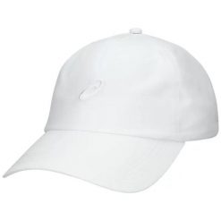 Czapka z daszkiem Asics Essential Running. Białe czapki damskie Asics, bez wzorów, sportowe. Za 150.12 zł.