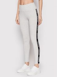 Guess Legginsy V2YB14 KABR0 Szary Slim Fit. Szare legginsy damskie Guess, z aplikacjami, z bawełny. Za 129.99 zł.