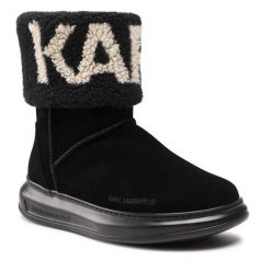 Śniegowce KARL LAGERFELD. Czarne śniegowce damskie KARL LAGERFELD, bez zapięcia. Za 629.99 zł.