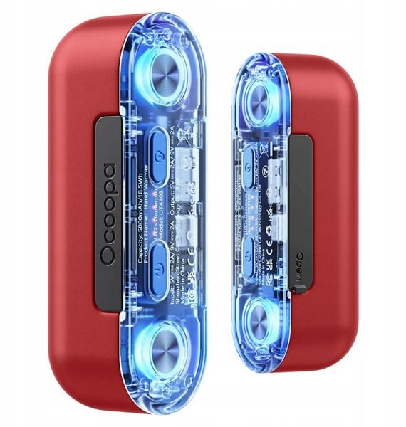 Powerbank Ocoopa UT2s GamerPro, 2x 5000 mAh, up to 2*8h, power bank 18W, LED, red. Czerwone powerbanki Ocoopa. Za 159.22 zł.
