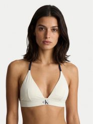 Calvin Klein Swimwear Góra od bikini LV00Q61225 Écru. Białe bikini Calvin Klein Swimwear, m, bez wzorów, z syntetyku. Za 229.99 zł.