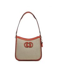 Guess Torebka HWAG95 24030 Beżowy. Brązowe listonoszki damskie Guess, z aplikacjami, z materiału, bez dodatków. Za 379.99 zł.
