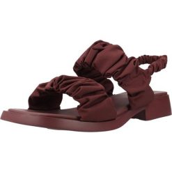 Sandały CAMPER DANA Bordeaux. Czerwone sandały damskie Camper, bez wzorów, z tkaniny, bez obcasa, bez zapięcia. Za 598.70 zł.