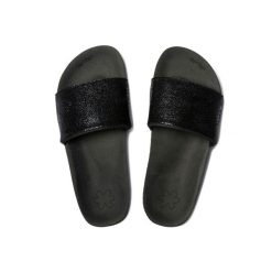 Klapki basenowe damskie Flip Flop Pool Metallic. Czarne klapki damskie Flip Flop, bez wzorów, bez obcasa, bez zapięcia. W wyprzedaży za 100.00 zł.