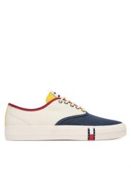 Tommy Hilfiger Tenisówki Archive Vulc Y2K EM0EM01728 Biały. Białe trampki męskie Tommy Hilfiger, bez wzorów, z materiału, bez zapięcia. Za 369.99 zł.