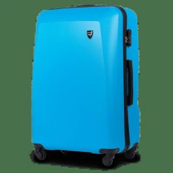 WALIZKA DUŻA WINGS PLOVER 28" DENIM BLUE. Niebieskie walizki damskie Wings, bez wzorów, z denimu, duże. Za 149.90 zł.