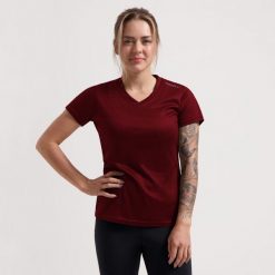 Funkcjonalna koszulka damska Rogelli PROMOTION LADY. Żółte koszulki sportowe damskie Rogelli, m, bez wzorów, bez ramiączek. Za 51.00 zł.