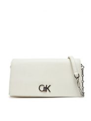 Calvin Klein Torebka Re-Lock Mini Conv LV04F3103G Biały. Białe torebki do ręki damskie Calvin Klein, bez wzorów, ze skóry, bez dodatków. Za 479.99 zł.