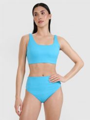 4F Góra od bikini damska - turkusowa M. Niebieskie bikini 4F, m, bez wzorów, z elastanu. W wyprzedaży za 49.99 zł.
