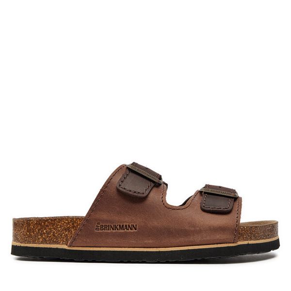 Klapki Dr. Brinkmann. Brązowe klapki męskie Dr. Brinkmann, bez wzorów, bez zapięcia. Za 369.99 zł.