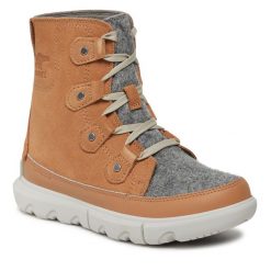 Śniegowce Sorel. Brązowe śniegowce damskie Sorel, bez zapięcia. Za 629.99 zł.