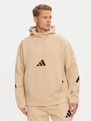 Adidas Bluza Z.N.E. JJ4894 Beżowy Loose Fit. Brązowe bluzy męskie Adidas, m, bez wzorów, z bawełny, bez ramiączek, bez kaptura. Za 449.99 zł.