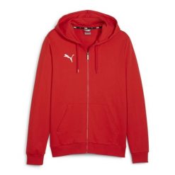 Bluza sportowa męska Puma B23618. Czerwone bluzy sportowe męskie Puma, l, bez wzorów, z kapturem, do piłki nożnej. Za 189.00 zł.