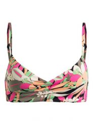 Stanik bikini z miseczkami dla Kobiety PRINTED BEACH CLASSICS Czarny. Czarne stroje kąpielowe damskie Roxy, s, bez wzorów, z elastanu. Za 83.99 zł.