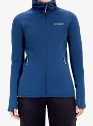 Bluza rozpinana damska Berghaus Kinetic Powerstretch Hoody Af. Niebieskie bluzy damskie Berghaus, m, bez wzorów, z dzianiny, bez ramiączek, bez kaptura. Za 659.99 zł.