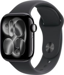 Smartwatch Apple Watch Series 11 (GPS + Cellular) 42mm Mirror Black Aluminum Case with Black Sport Band, S/M. Czarne zegarki smartwatch Apple, bez wzorów. Za 2,954.71 zł.